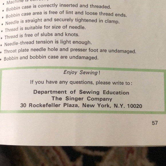 VINTAGE SINGER STYLIST ZIG ZAG INSTRUCTION MANUAL SEWING MACHINE MODEL413 2971 - Picture 9 of 9